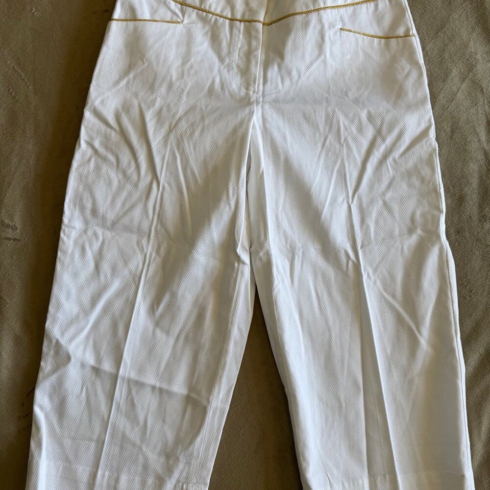 New! Isaac Mizrahi Target White Cropped Dress Pants Size 2